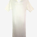 Second-Hand - Morrison Wide Ribbed Crisp White Dress Size 14 - SwapUp