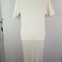 Second-Hand - Morrison Wide Ribbed Crisp White Dress Size 14 - SwapUp
