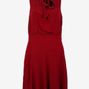 Second-Hand - Cue Ruby Red Neck Tie Mini Dress Size 8 - SwapUp