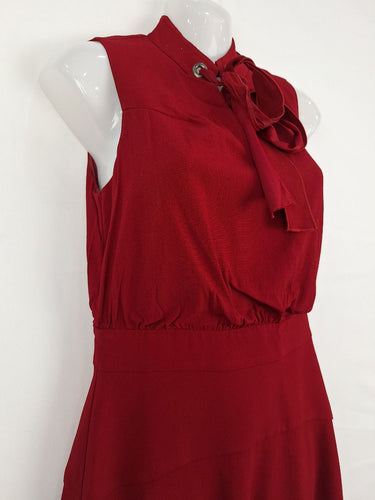 Second-Hand Cue Ruby Red Neck Tie Mini Dress Size 8 – SwapUp