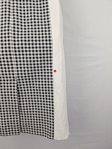 Second-Hand - Karen Millen Gingham Panelled Work Midi Dress Size 8 - SwapUp