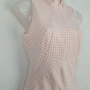 Second-Hand - Cue Pink Gingham Pleat Detail Midi Dress Size 6 - SwapUp