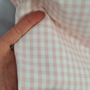 Second-Hand - Cue Pink Gingham Pleat Detail Midi Dress Size 6 - SwapUp