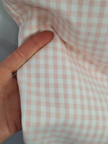 Second-Hand - Cue Pink Gingham Pleat Detail Midi Dress Size 6 - SwapUp