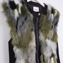Second-Hand - Seed Green Spotted Faux Fur Vest Size 8 - SwapUp