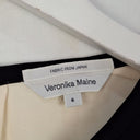 Second-Hand - Veronika Maine Cream Panelled Blouse Size 6 - SwapUp