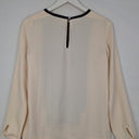 Second-Hand - Veronika Maine Cream Panelled Blouse Size 6 - SwapUp