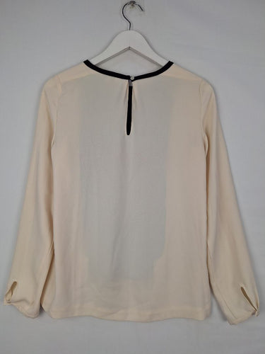 Second-Hand - Veronika Maine Cream Panelled Blouse Size 6 - SwapUp