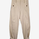 Second-Hand - Reiss Cream Relaxed Panelled Pants Size 6 - SwapUp