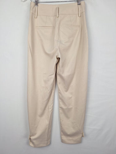 Second-Hand - Reiss Cream Relaxed Panelled Pants Size 6 - SwapUp