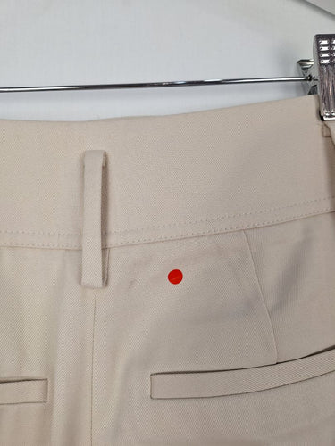 Second-Hand - Reiss Cream Relaxed Panelled Pants Size 6 - SwapUp
