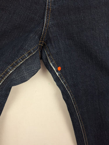 Second-Hand - Bettina Liano Dark Denim Contrast Stitch Jeans Size 14 - SwapUp