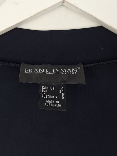 Second-Hand - Frank Lyman Navy Pixie Hem Flowy Jacket Size 6 - SwapUp