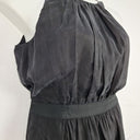Second-Hand - Satch Gathered Neckline Mini Black Dress Size 10 - SwapUp