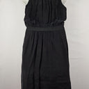 Second-Hand - Satch Gathered Neckline Mini Black Dress Size 10 - SwapUp