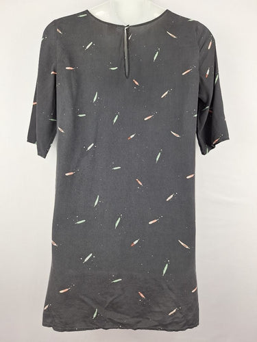 Second-Hand - Des Petits Hauts Magic Feather Silk Mini Dress Size 14 - SwapUp
