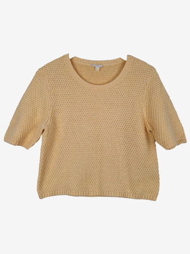 COS Buttercream Fine Knit T-shirt Size M