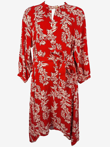 Trenery Red Lily Belted Dress Size 16