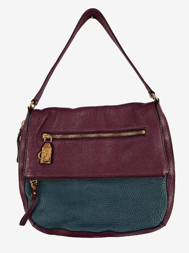 Salvatore Ferragamo Zipper Two Tone HandBag