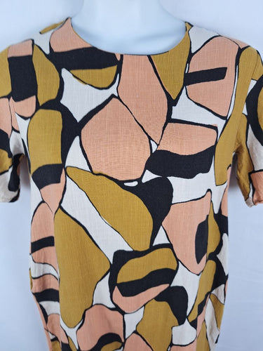 Second-Hand - Olga De Polga Earthy Organic Shapes Midi Dress Size S - SwapUp