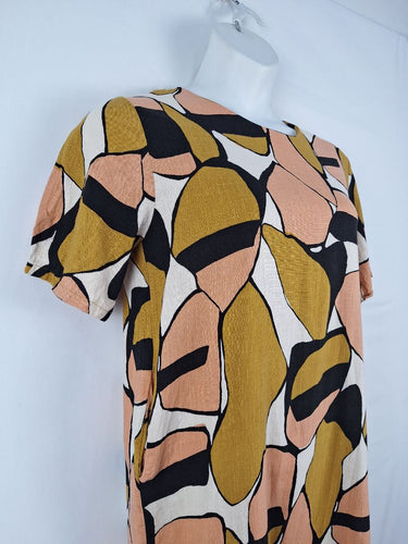 Second-Hand - Olga De Polga Earthy Organic Shapes Midi Dress Size S - SwapUp