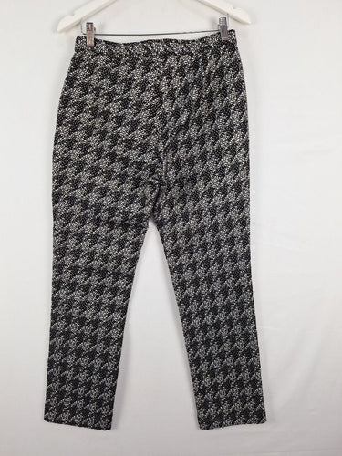 Second-Hand - Bianca Spender Houndstooth Woven Tapered Pants Size 8 - SwapUp