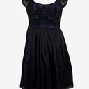 Second-Hand - Nougat London Crochet Floral Bust Pleat Midi Dress Size 12 - SwapUp