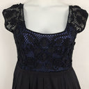 Second-Hand - Nougat London Crochet Floral Bust Pleat Midi Dress Size 12 - SwapUp