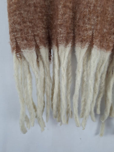 Second-Hand - Assorted Brands Oversized Cinnamon Fringe Scarf One Size - SwapUp