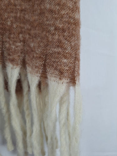 Second-Hand - Assorted Brands Oversized Cinnamon Fringe Scarf One Size - SwapUp