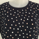 Second-Hand - French Connection Pink and White Spot Mini Dress Size 8 - SwapUp