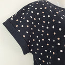 Second-Hand - French Connection Pink and White Spot Mini Dress Size 8 - SwapUp