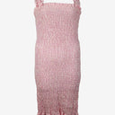 Second-Hand - LJC Designs Shirred Striped Linen Dress One Size - SwapUp