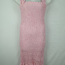Second-Hand - LJC Designs Shirred Striped Linen Dress One Size - SwapUp