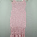 Second-Hand - LJC Designs Shirred Striped Linen Dress One Size - SwapUp