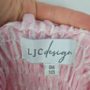 Second-Hand - LJC Designs Shirred Striped Linen Dress One Size - SwapUp