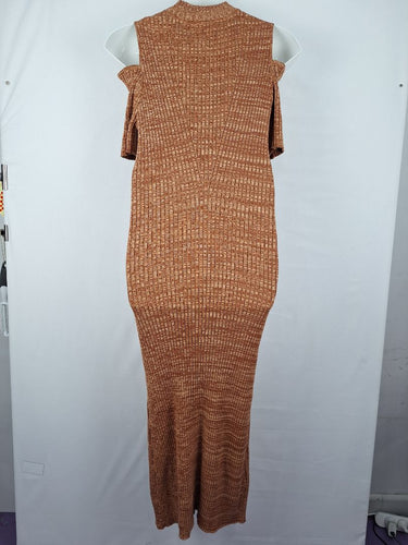 Second-Hand - Rowie Comfy Knitted Ribbed Maxi Dress Size L - SwapUp