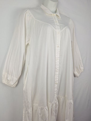 Second-Hand - Rowie Maxi Tiered Button Down Dress Size M - SwapUp