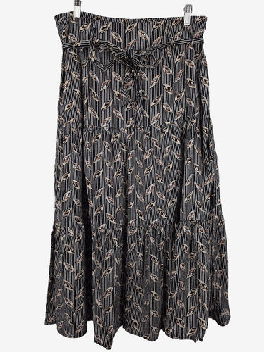 Zoe Kratzmann Sleek patterned Belted Maxi Skirt Size L