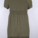 Second-Hand - Princess Highway Khaki Peter Pan Collar Mini Dress Size 12 - SwapUp