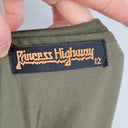 Second-Hand - Princess Highway Khaki Peter Pan Collar Mini Dress Size 12 - SwapUp