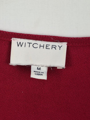 Second-Hand - Witchery Classic Maroon Long Sleeve Top Size M - SwapUp