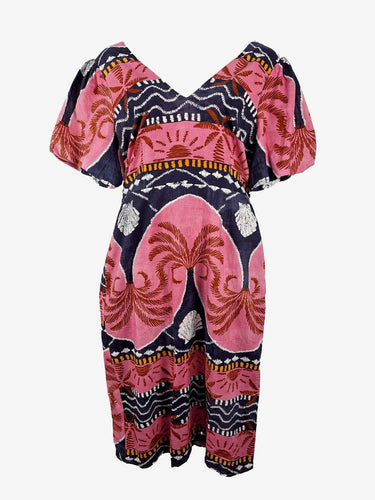 Atmos & Here Costa Rica Linen Blend Dress Size 16