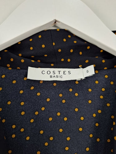 Second-Hand - Costes Spotted Navy Blouse Size S - SwapUp