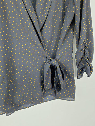 Second-Hand - Costes Spotted Navy Blouse Size S - SwapUp