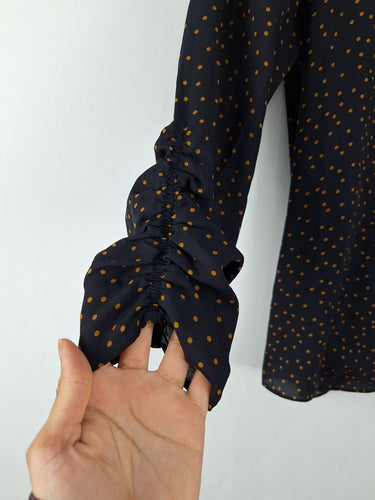 Second-Hand - Costes Spotted Navy Blouse Size S - SwapUp