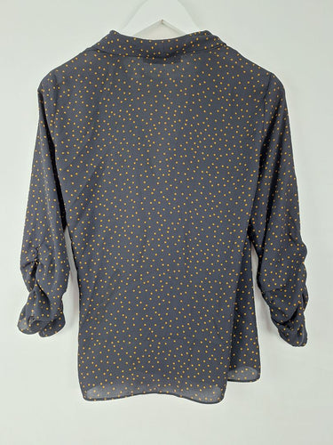 Second-Hand - Costes Spotted Navy Blouse Size S - SwapUp