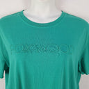 Second-Hand - Foxwood Vibrant Green Embroidered T-Shirt Dress Size 10 - SwapUp