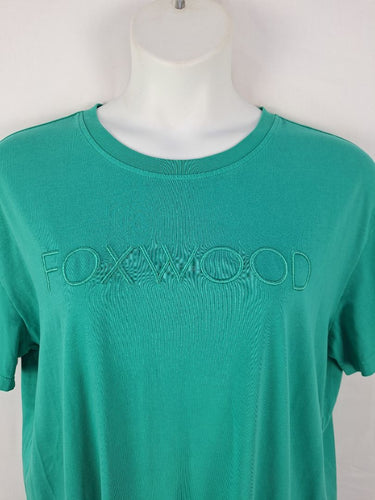 Second-Hand - Foxwood Vibrant Green Embroidered T-Shirt Dress Size 10 - SwapUp
