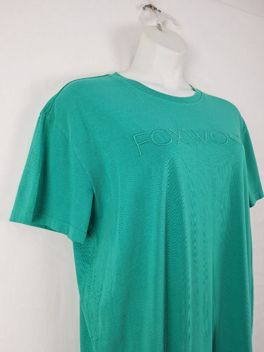 Second-Hand - Foxwood Vibrant Green Embroidered T-Shirt Dress Size 10 - SwapUp
